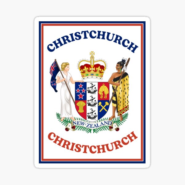"City of Christchurch New Zealand" Sticker for Sale by FedSherDesign