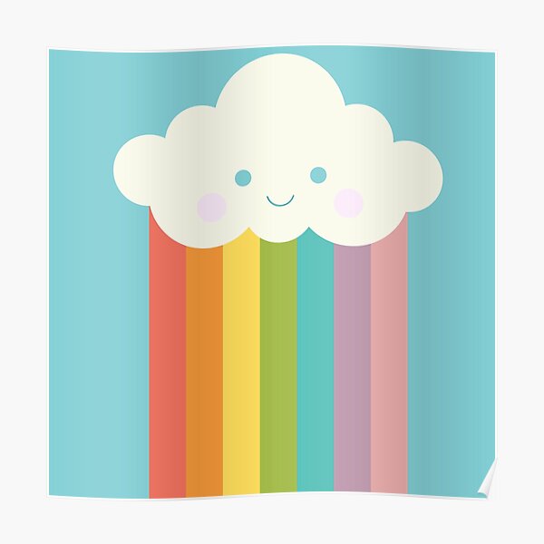 Stolze Regenbogenwolke Poster