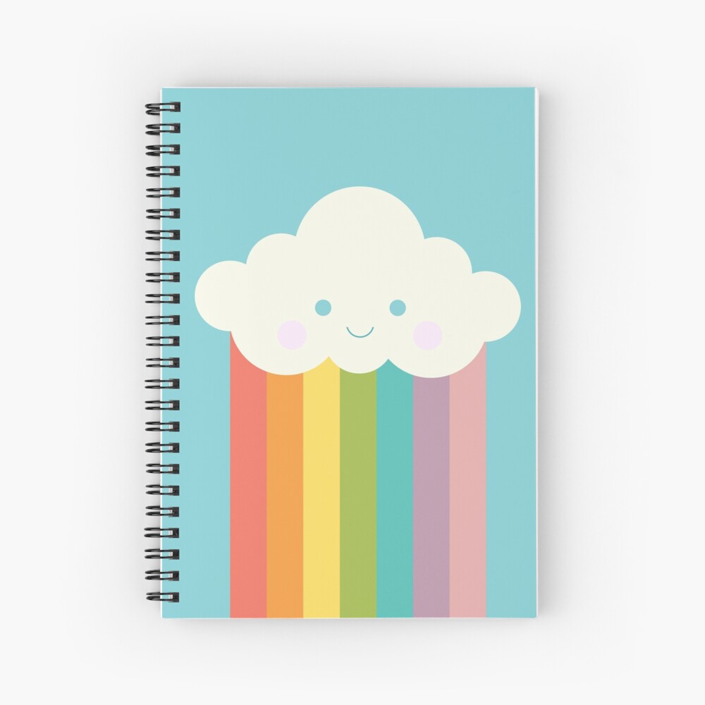 Cuaderno de espiral «Nube orgullosa del arcoiris» de EuGeniaArt | Redbubble