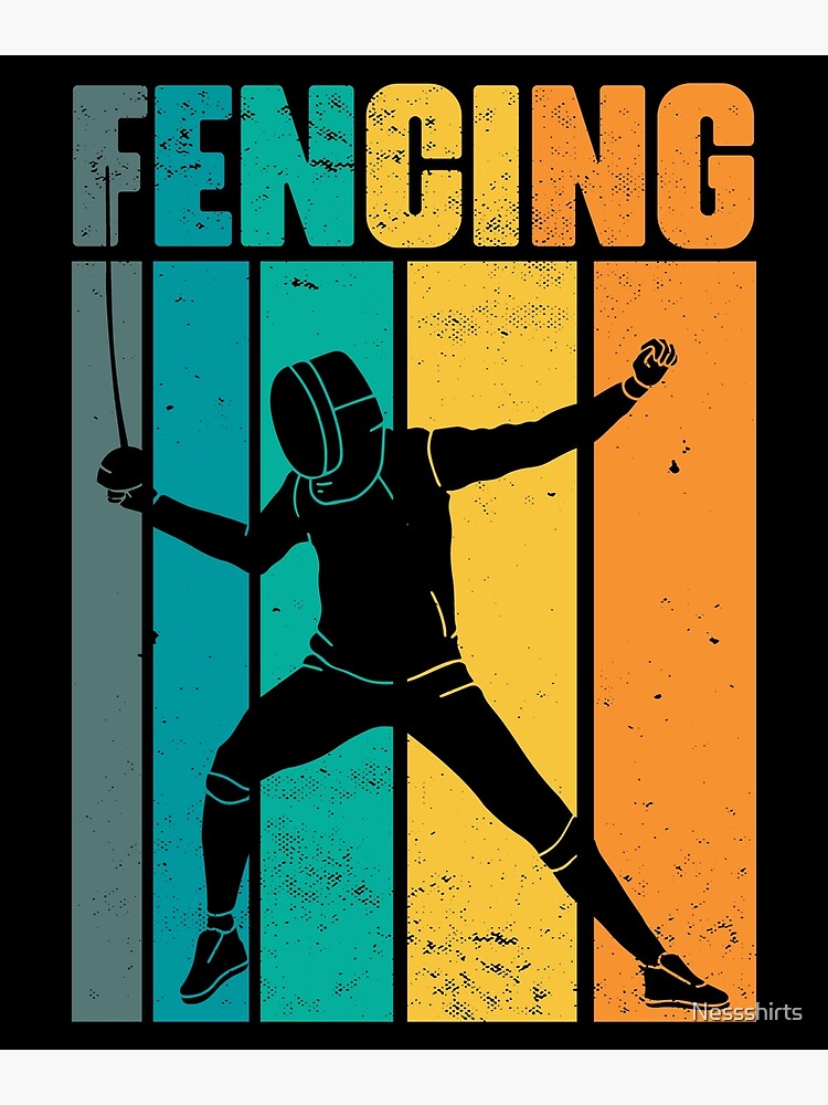 "Vintage Fencing Funny Sword Fighting Sports Humor For Fencer" Poster