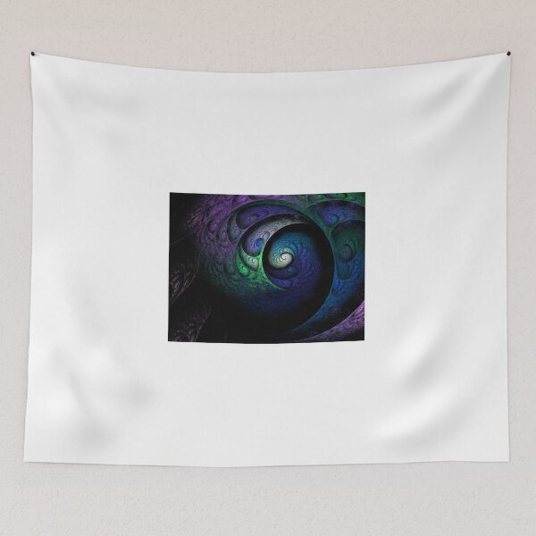 Item preview, Multicolored spiral fractal picture on the dark background designed and sold by anytka.