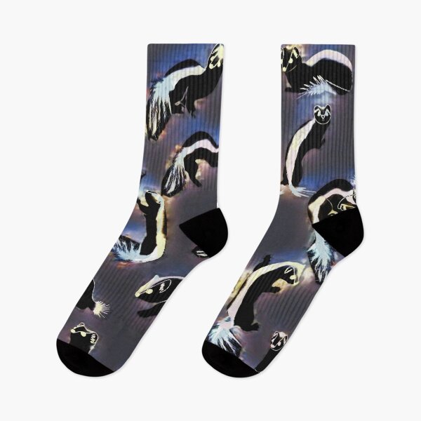 Item preview, skunks, night, lights, neon animals, nocturnal animals, funny, cute skunks, colorful designed and sold by Maria Mihailova.