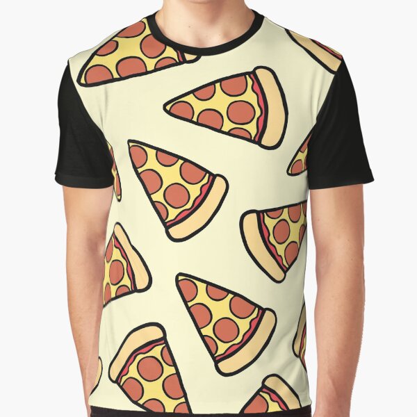 Pepperoni Pizza Pattern Graphic T-Shirt