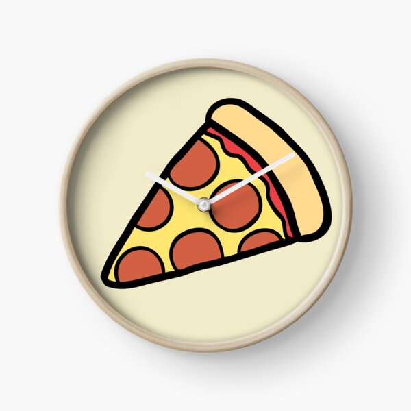 Pepperoni Pizza Pattern Clock