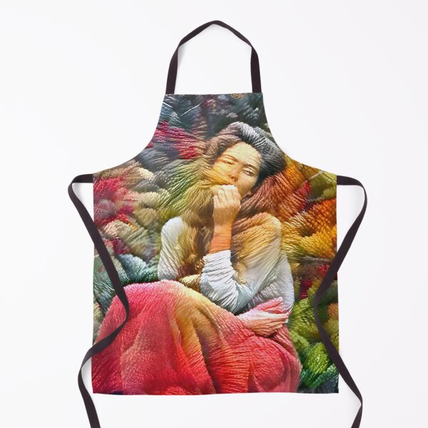 Item preview, Young woman sitting on a tree trunk - Colorful artistic floral illustration design designed and sold by Habatour Creations Exclusive Digital Art Products.