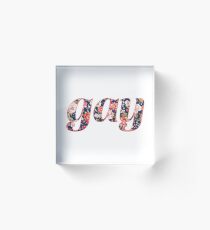 flowery gay - gay stuff Acrylic Block