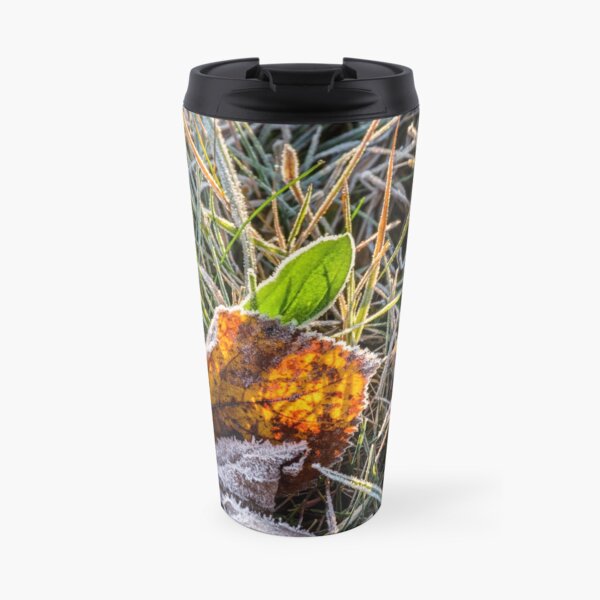 yellow and green foliage in the grass Travel Mug