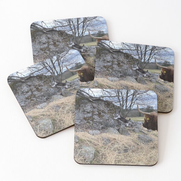 Item preview, Scottish Highland Cattle Cow and cat 3331 designed and sold by SaarelaHighland.