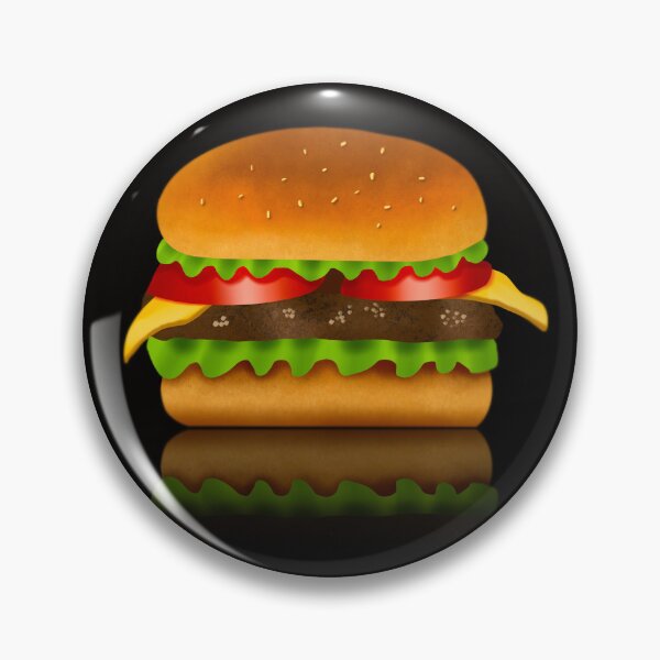 Item preview, Realistic Hamburger With Cheddar And Tomato Handmade Drawing designed and sold by yunuzdemirtas.