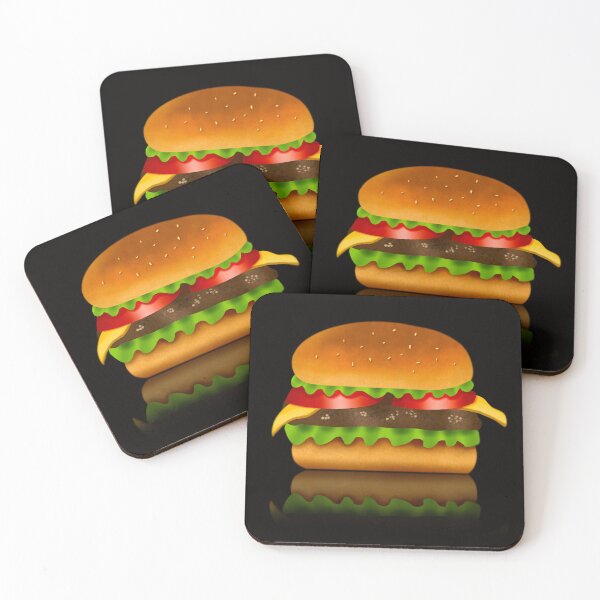 Item preview, Realistic Hamburger With Cheddar And Tomato Handmade Drawing designed and sold by yunuzdemirtas.