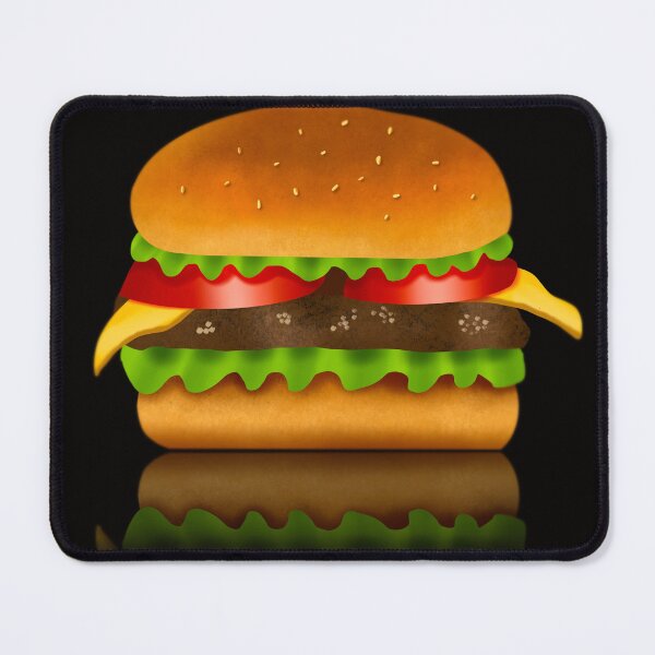 Item preview, Realistic Hamburger With Cheddar And Tomato Handmade Drawing designed and sold by yunuzdemirtas.