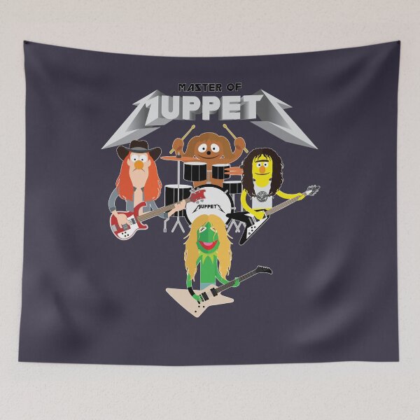 Item preview, Vintage Retro Metal Master of Muppets 2 Muppets as Metallica Band designed and sold by MikeJacobs.