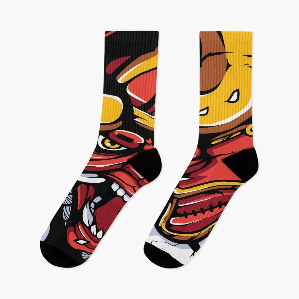 Item preview, Samurai Demon Warrior Mascot designed and sold by PotluckPrints.