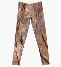BARK, WOOD, Texture, Cracked, Tree, Nature, Natural Leggings