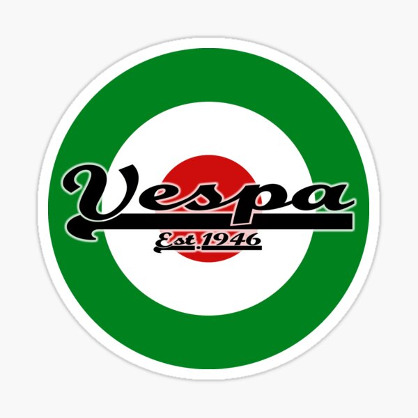 Team Vespa Italian Flag MOD Target Sticker