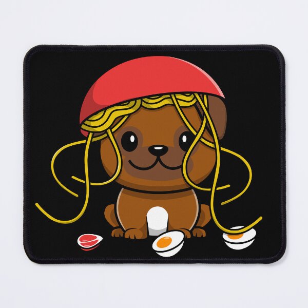 Item preview, Cute Dog With Egg Noodle Head designed and sold by foodiexpress.