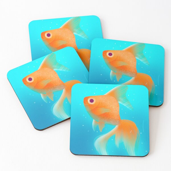 Item preview, Orange Gold Fish In The Ocean Illustration designed and sold by yunuzdemirtas.