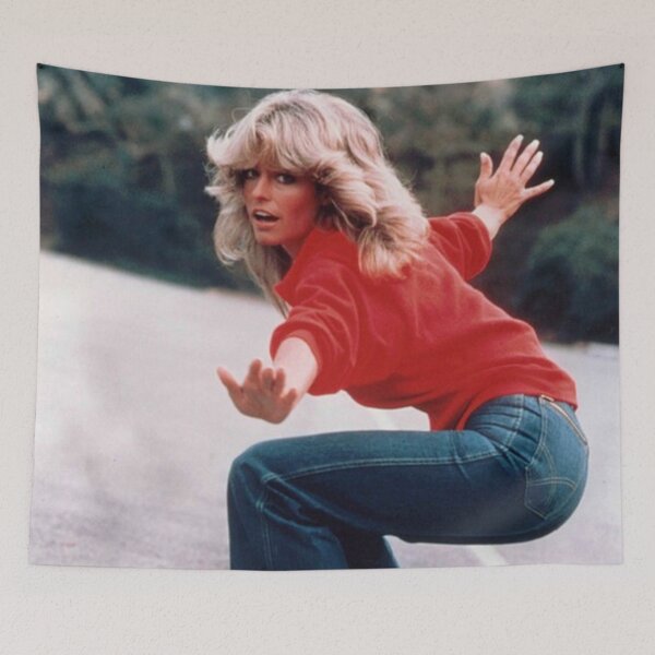 Item preview, Farrah Skateboarding Poster designed and sold by cartkujon.