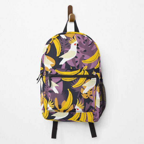 Item preview, Tropical Fruit and Tropical Birds in Yellow and Purple designed and sold by kapotka.