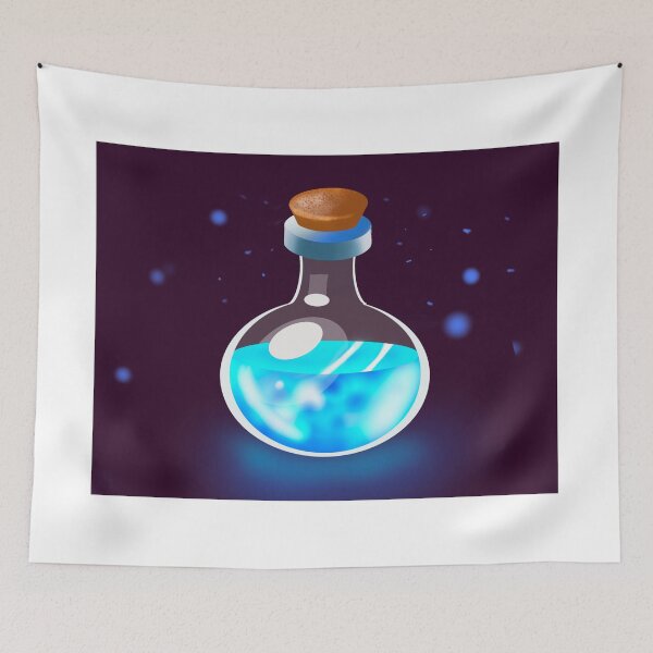 Item preview, Blue Magic Potion Bottle Illustration Design designed and sold by yunuzdemirtas.