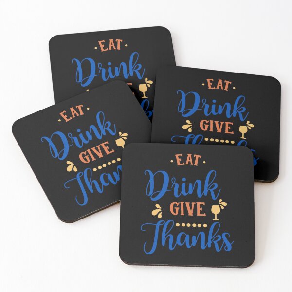Item preview, Eat Drink Give Thanks Typography designed and sold by foodiexpress.