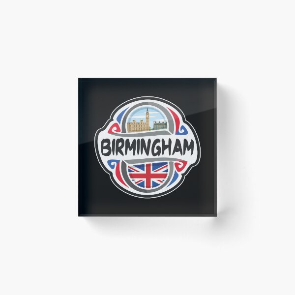 Item preview, Birmingham UK United Kingdom Flag Badge Travel Souvenir Stamp designed and sold by TeeHome.