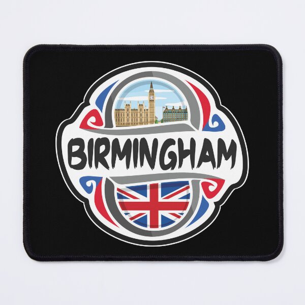 Item preview, Birmingham UK United Kingdom Flag Badge Travel Souvenir Stamp designed and sold by TeeHome.