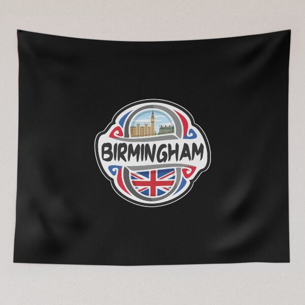 Item preview, Birmingham UK United Kingdom Flag Badge Travel Souvenir Stamp designed and sold by TeeHome.