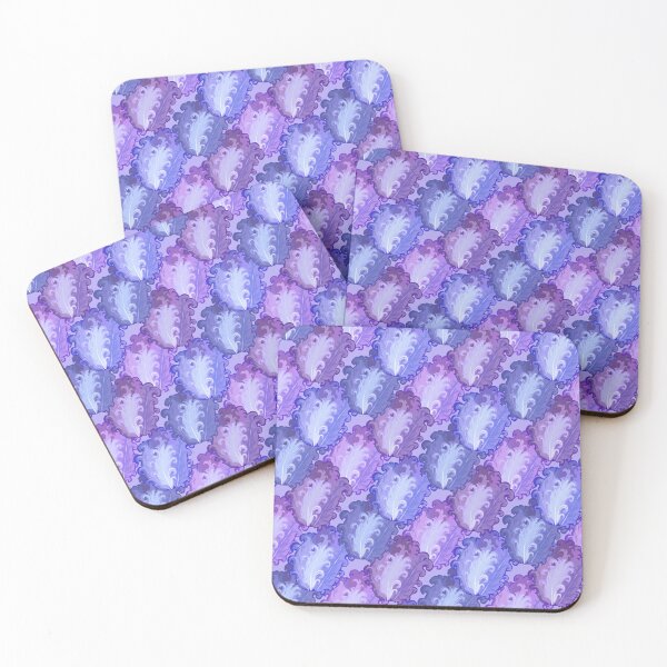 Item preview, Peacock Blue Feathers Majestic Pattern designed and sold by S Cube Design.