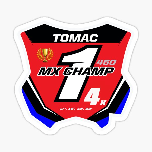Item preview, Eli Tomac Motocross 4x Champion ET3 RED Number Plate 2022 2019 2018 2017 designed and sold by JohnyyBrap.