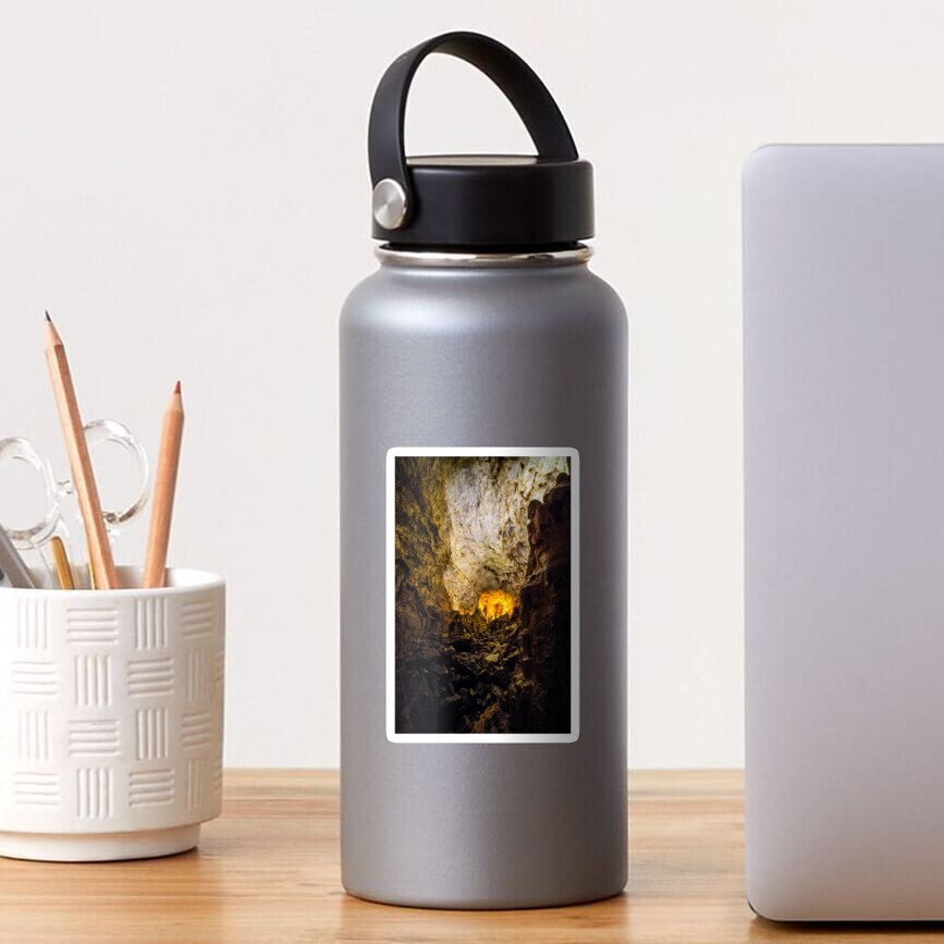 cave with colourful textured walls Sticker
