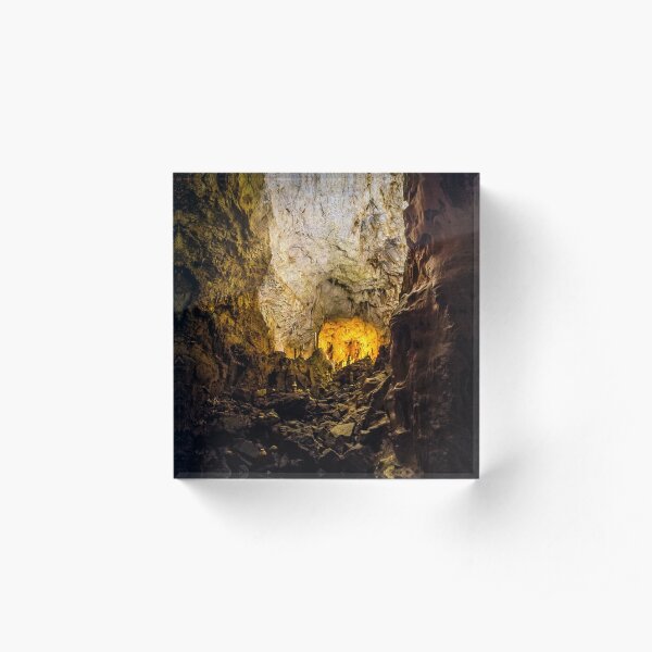 cave with colourful textured walls Acrylic Block