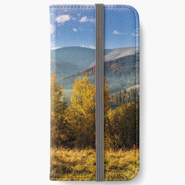 foggy and hot sunrise in Carpathian mountains iPhone Wallet