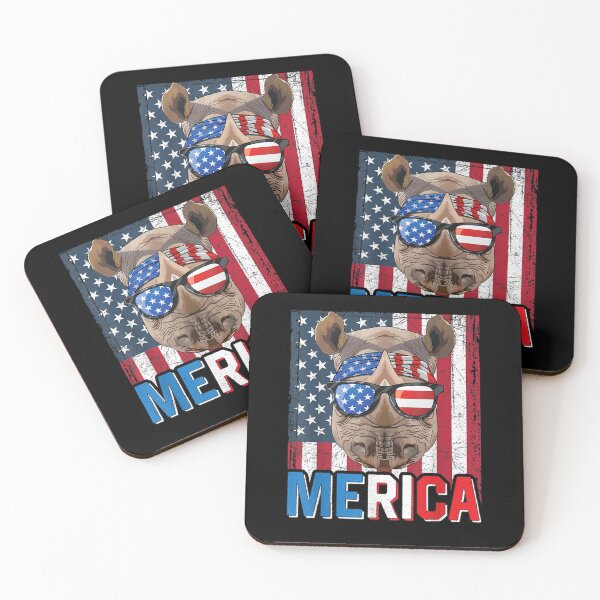 Item preview, Merica Rhino 4th Of July Gifts American Flag designed and sold by aaronbolser.