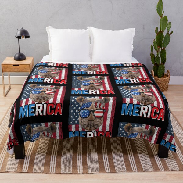 Item preview, Merica Rhino 4th Of July Gifts American Flag designed and sold by aaronbolser.