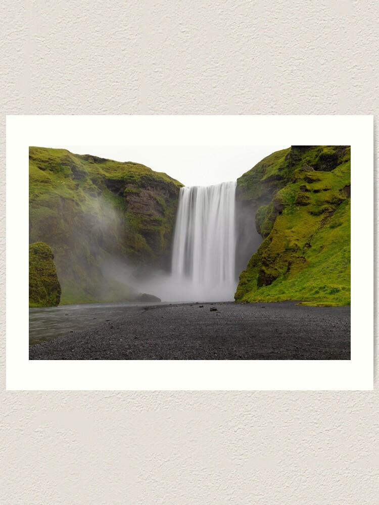 Alternate view of The Skogafoss waterfalls in Icelan Art Print