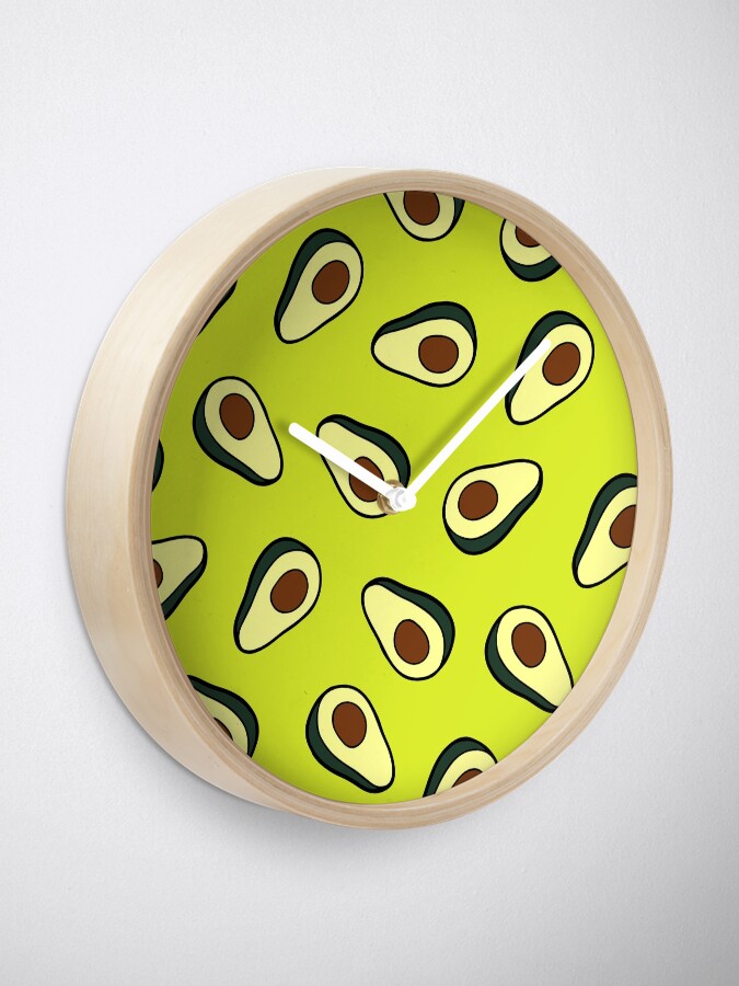 Alternate view of Avocado Pattern Clock