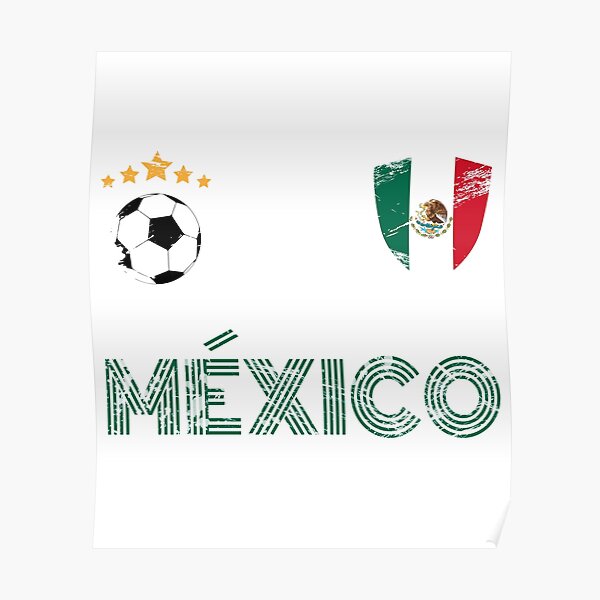 Mexico Soccer Jersey Logo Poster