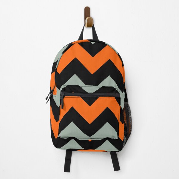 Artikelvorschau, Chevron-Muster in Schwarz, Orange und Greige entworfen und verkauft von taiche.