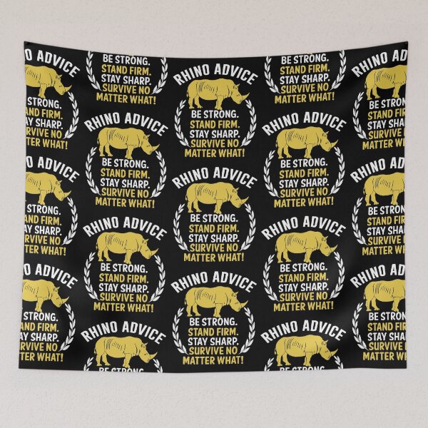 Aperçu de l'œuvre Rhino Conseils Strong Stands Firm Rhino créée et vendue par aaronbolser.