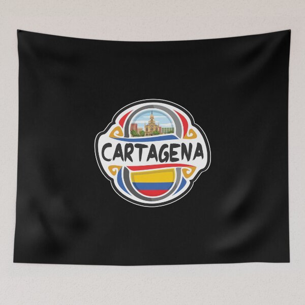 Item preview, Cartagena Colombia Flag Badge Travel Souvenir Stamp designed and sold by TeeHome.