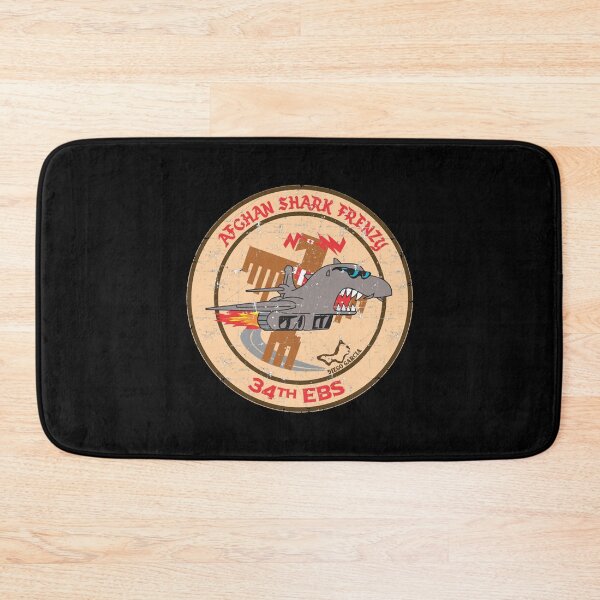 Item preview, 34th Expeditionary Bomb Squadron - Afeghan Shark Frenzy - Grunge Style   designed and sold by PopCultureClote.
