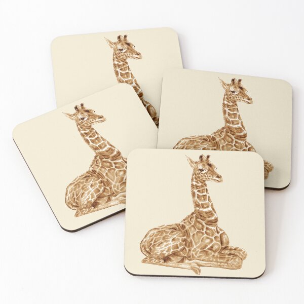 Item preview, Lying giraffe - brown colorized version designed and sold by SylvieG18.