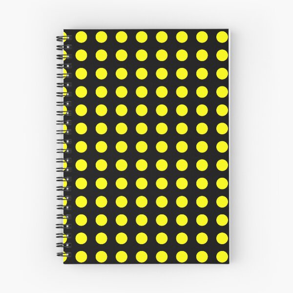 Item preview, Yellow Polka Dot Pattern on Black Background designed and sold by QOT  Designs.