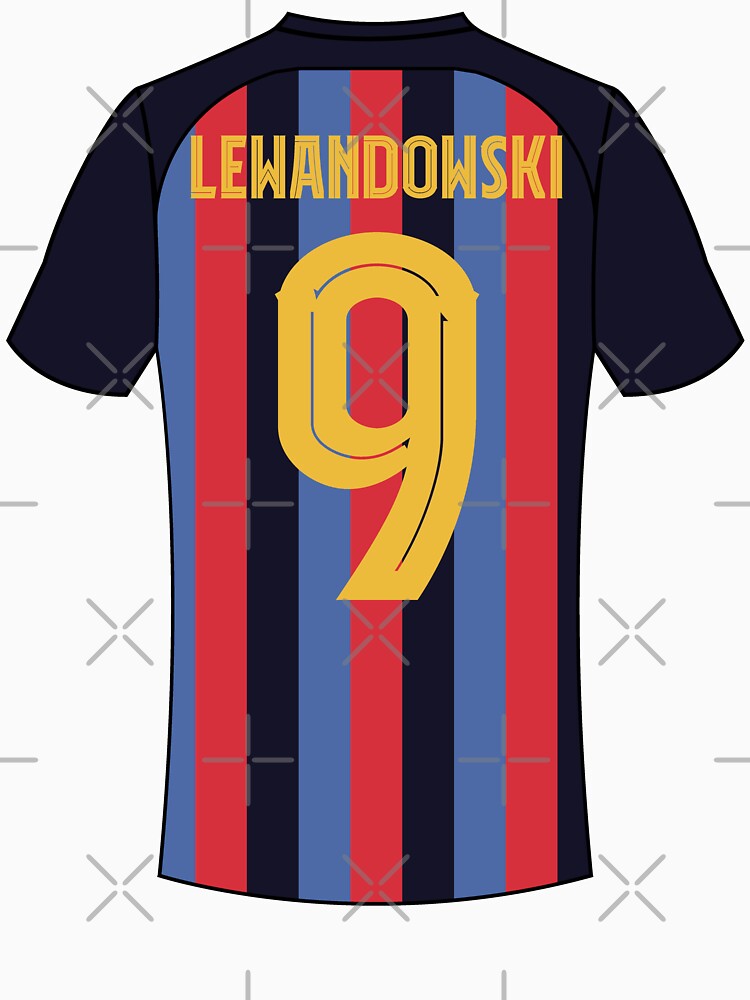 Robert Lewandowski barcelona football jersey number 9 Pullover Hoodie for  Sale by Justtrendytees