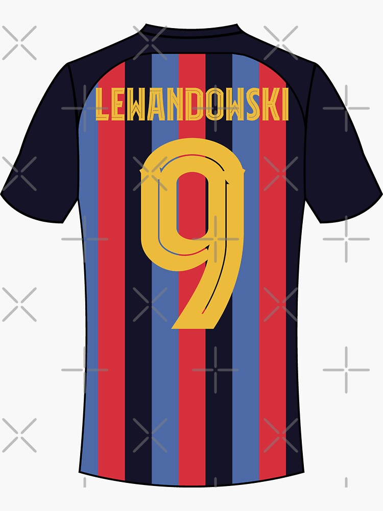 Lewandowski barcelona football jersey number 9 Poster for Sale by  Justtrendytees