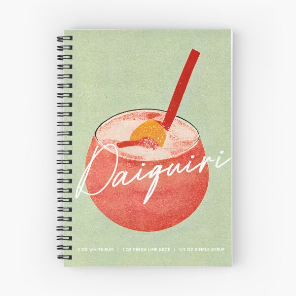 Item preview, Daiquiri Retro Cocktail Poster Tropic Bowl Bar Prints, Vintage Drinks, Recipe, Wall Art designed and sold by betternotes.