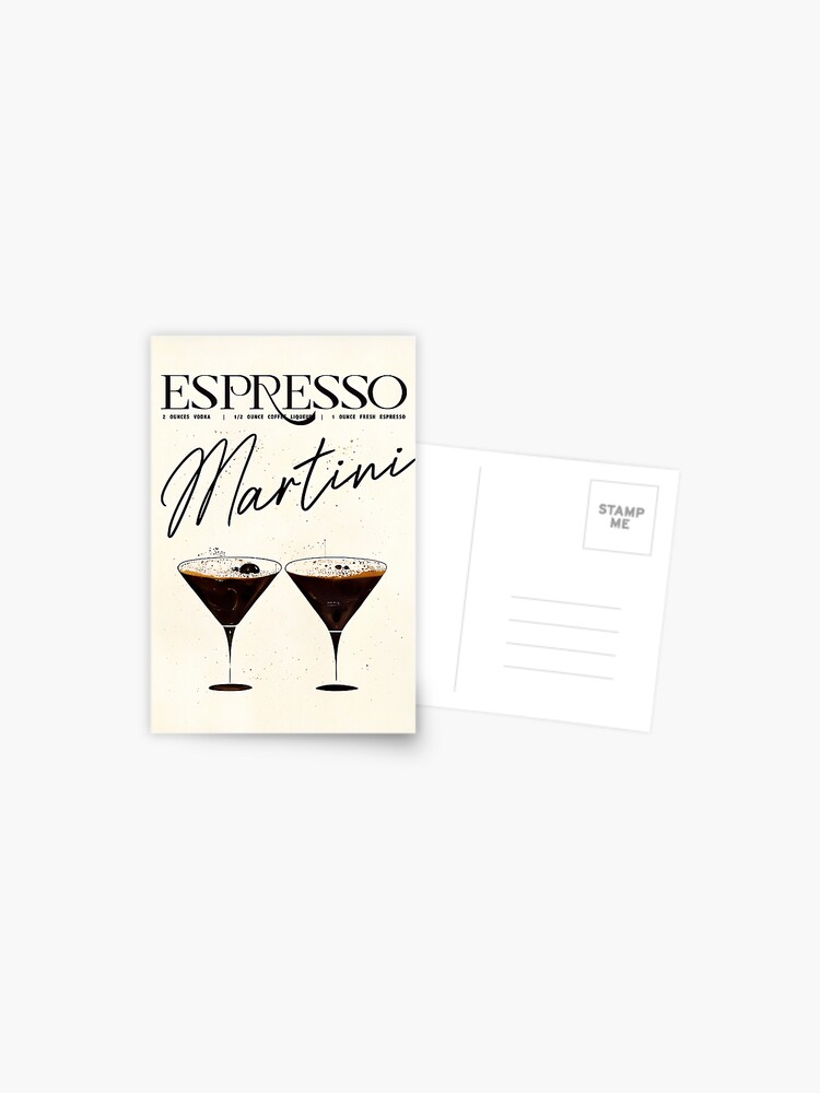 Espresso Martini Cocktail Print, Home Bar Poster Print, Kitchen