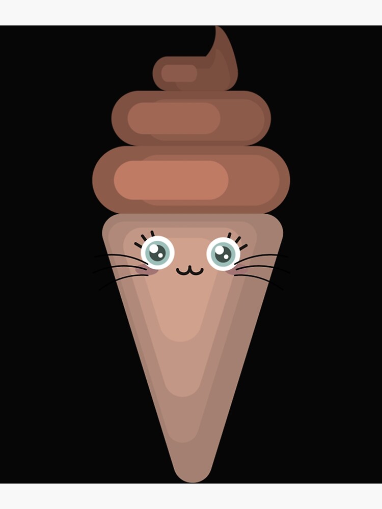 "Poop ice cream cone cat " Poster for Sale by CustomyWears Redbubble