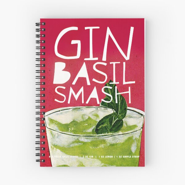 Item preview, Gin Basil Smash Retro Cocktail Poster Big Basilikum Bar Prints, Vintage Drinks, Recipe, Wall Art designed and sold by betternotes.